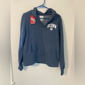 UCONN Quarter Zip NWT